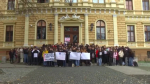 Javni čas ispred Jovine gimnazije, prisustvuje 150 učenika